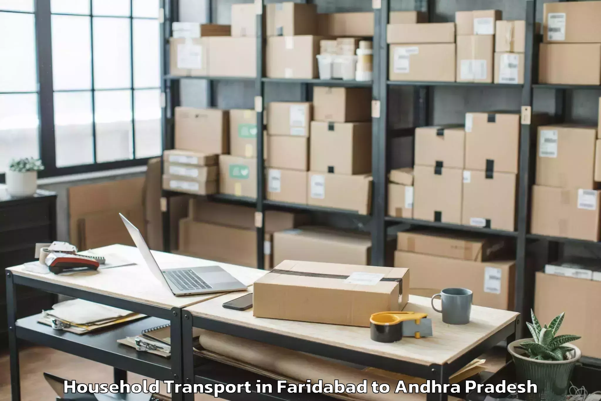 Trusted Faridabad to Racherla Household Transport